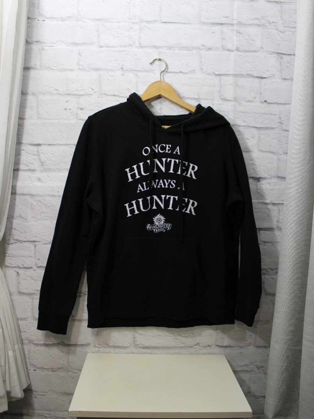 Supernatural Join The Hunt XL Black Hoodie Once a Hunter Always A Hunter